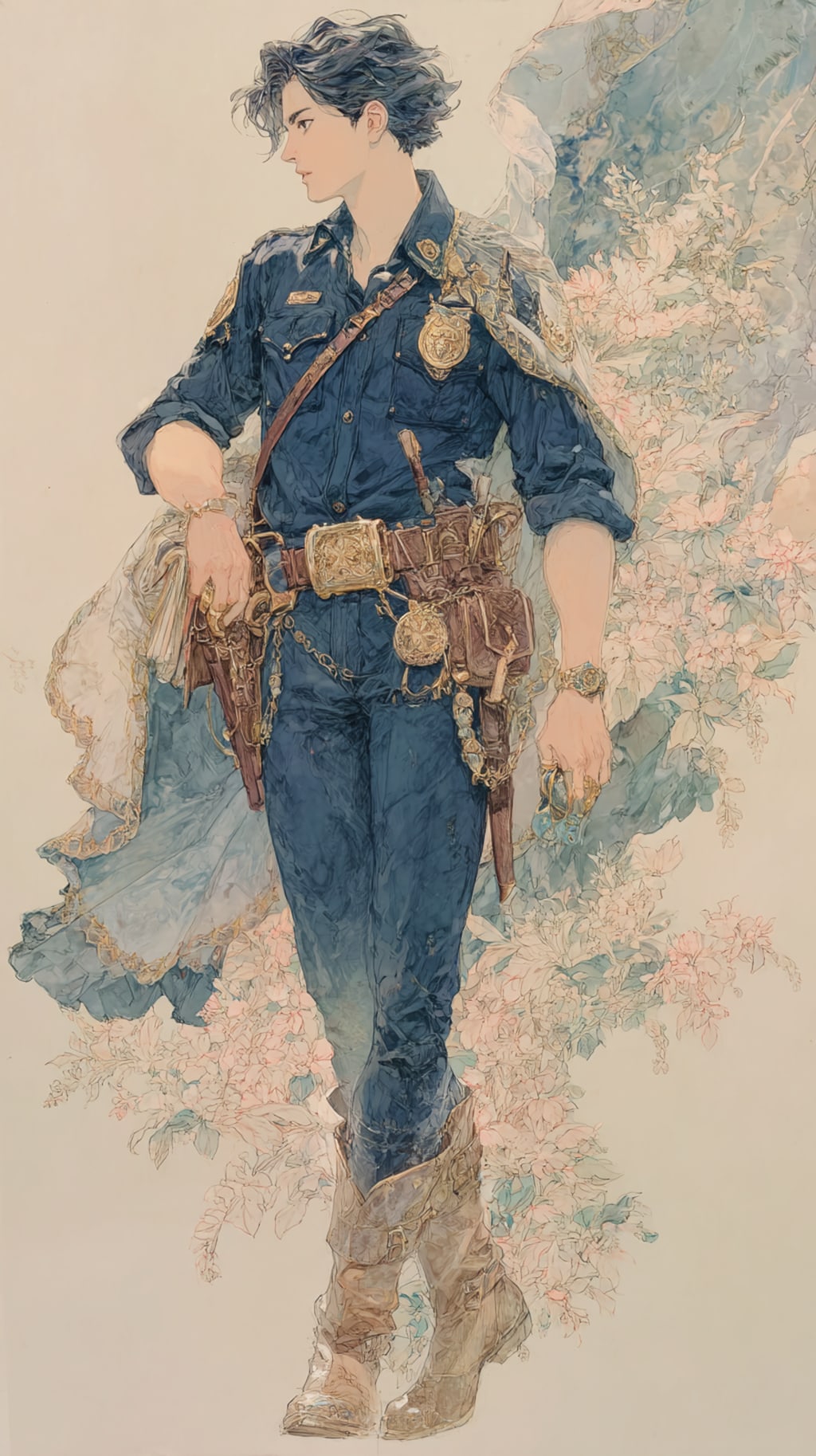 警察官スケッチ