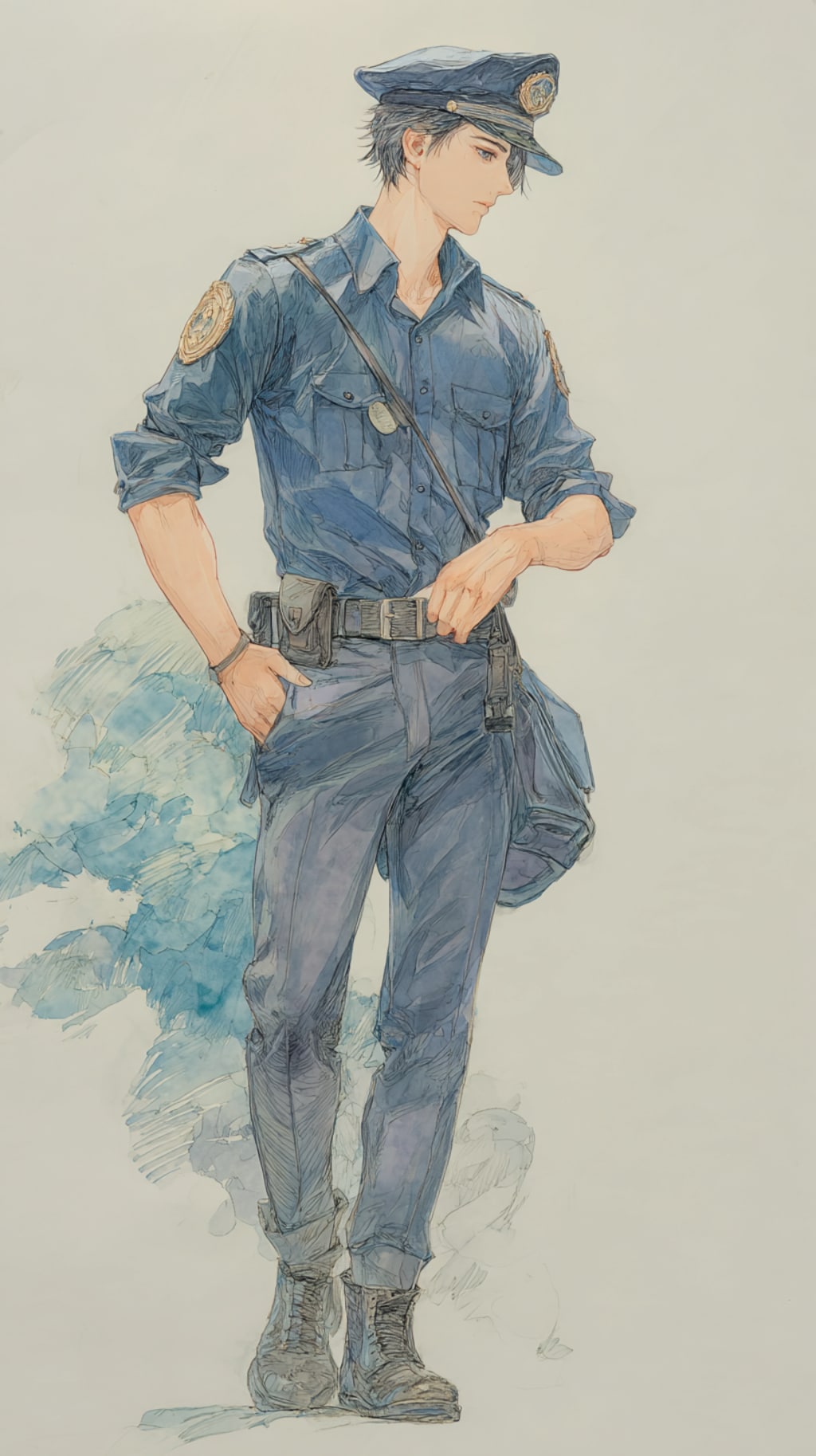 警察官スケッチ