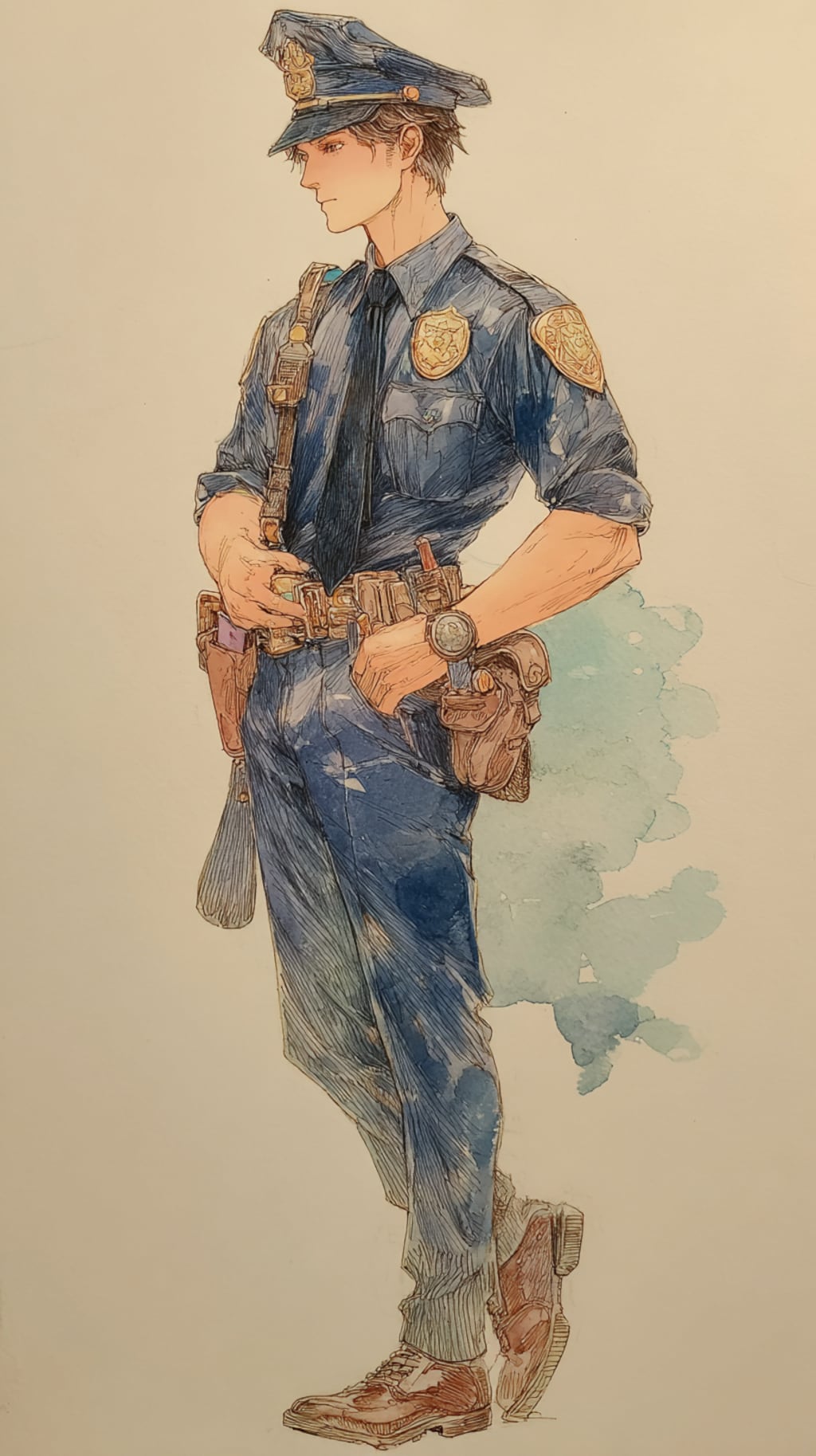 警察官スケッチ