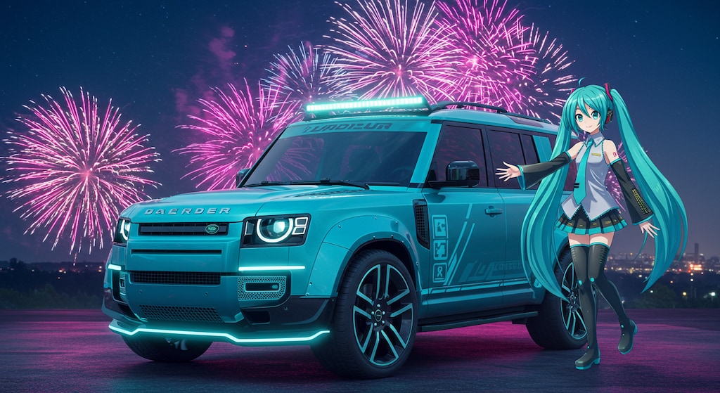 初音ミクとランドローバー