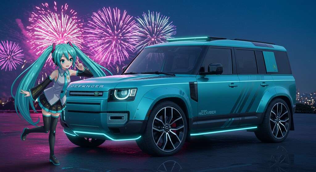 初音ミクとランドローバー