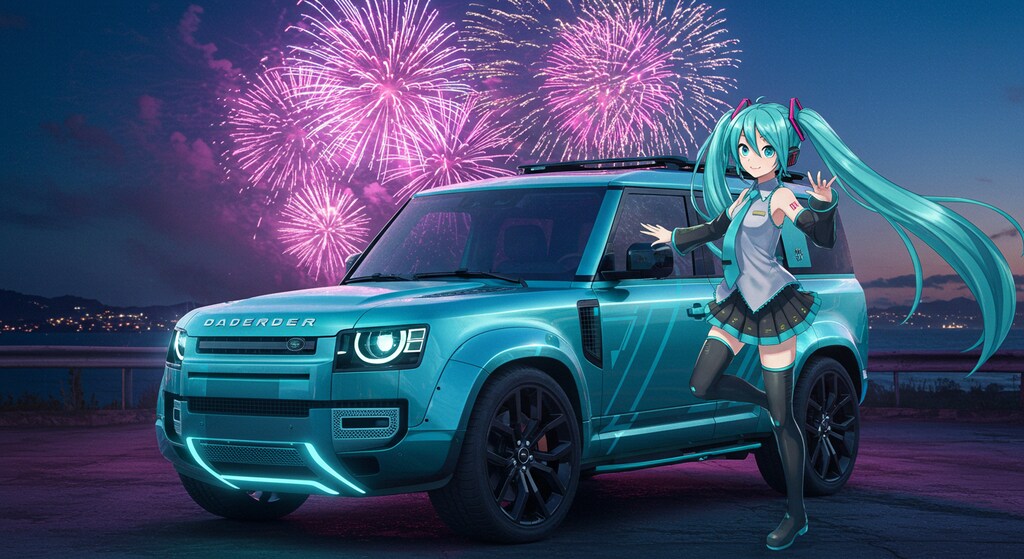 初音ミクとランドローバー