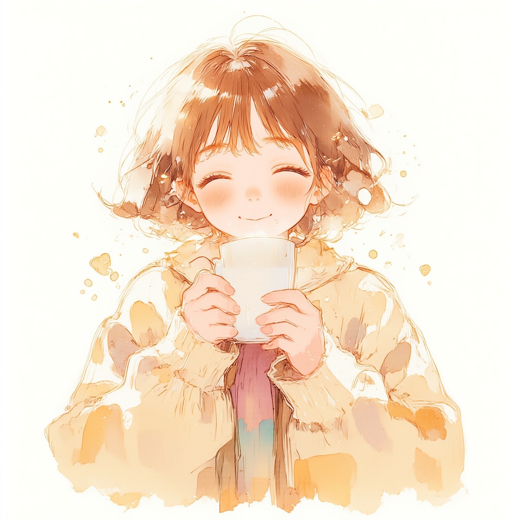 コーヒーを飲む女の子