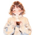 コーヒーを飲む女の子 5枚目
