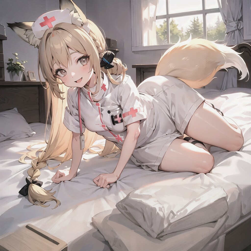 狐っ娘にナース服を