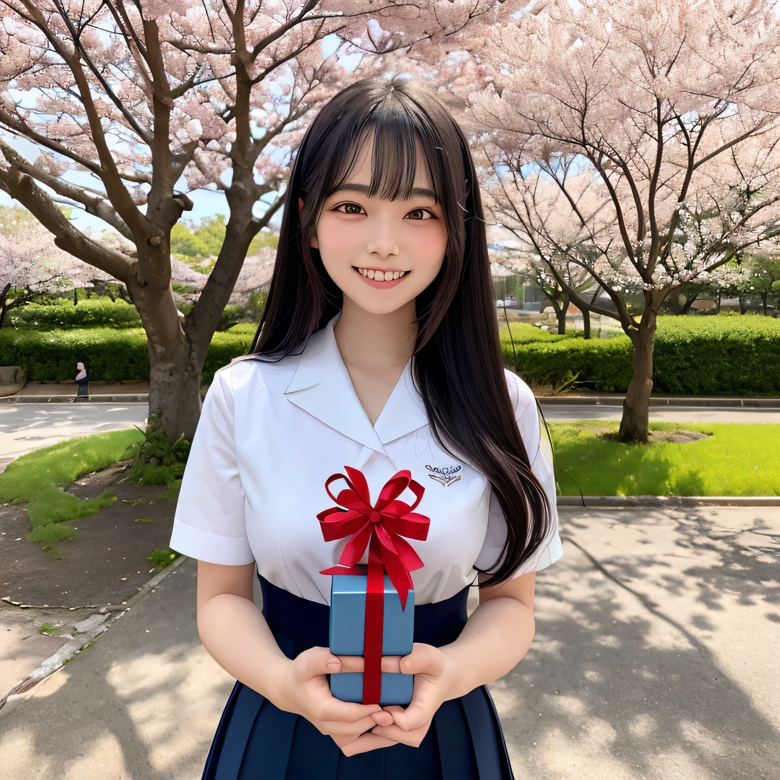 黒髪ロングでセーラー服の美女４２ | の人気AIイラスト・グラビア