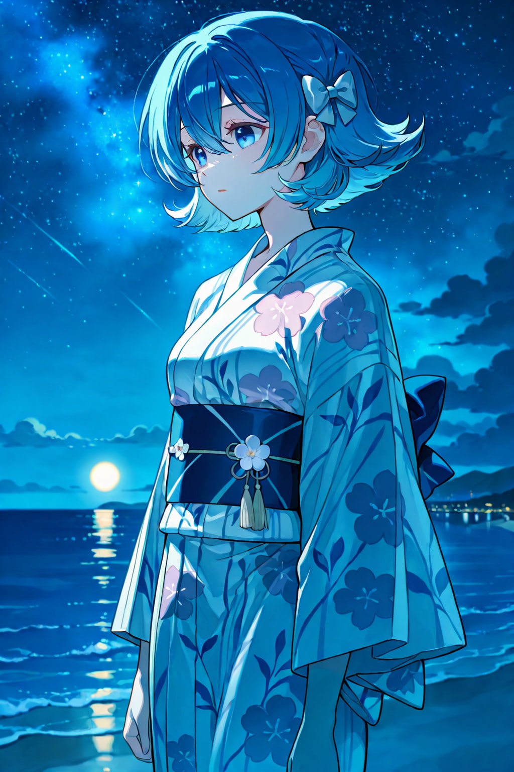 かおりちゃん　夜の海を散歩