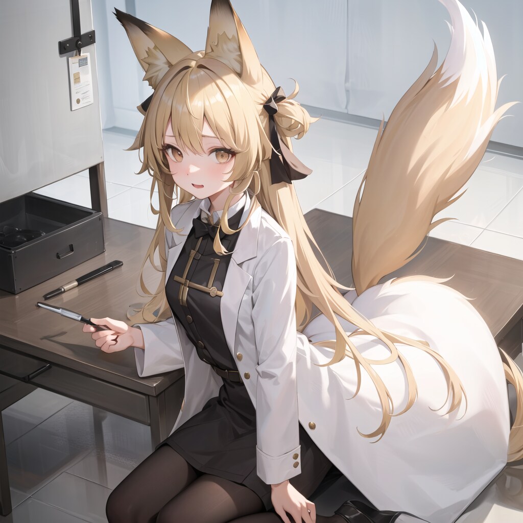 狐っ娘に白衣を