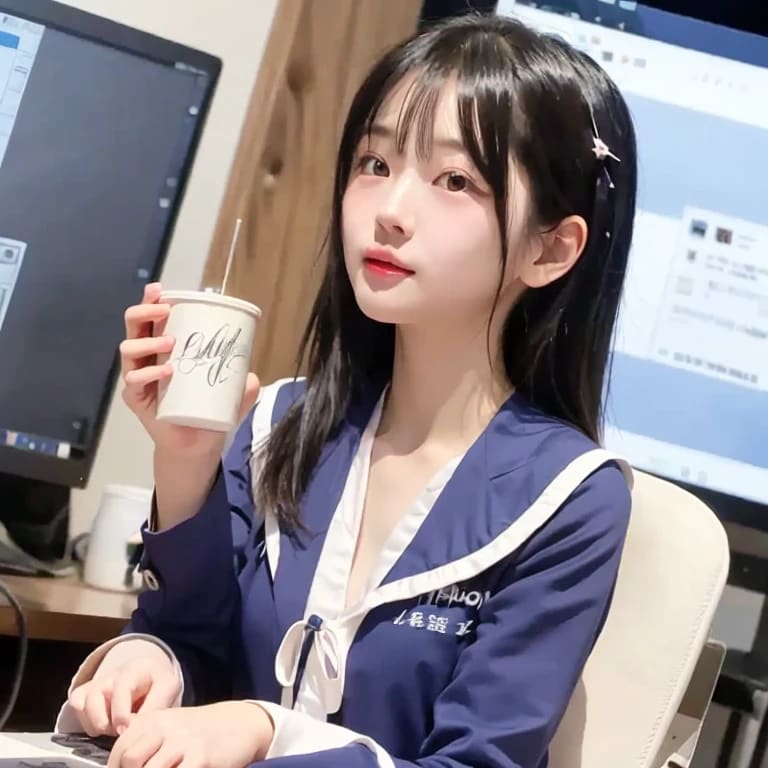 黒髪ロングで漫画喫茶の美女５１ | の人気AIイラスト・グラビア