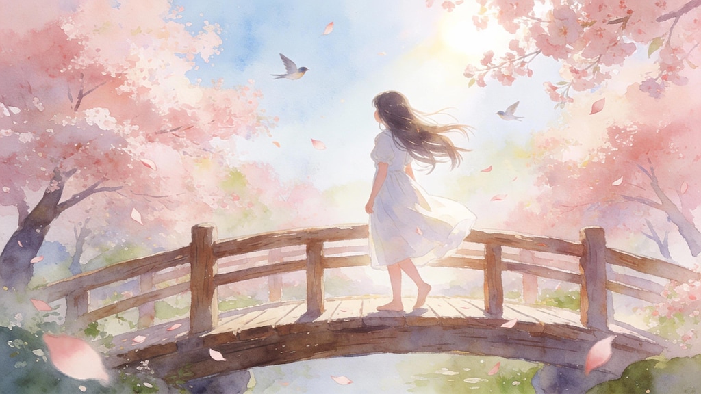 木の橋と少女79