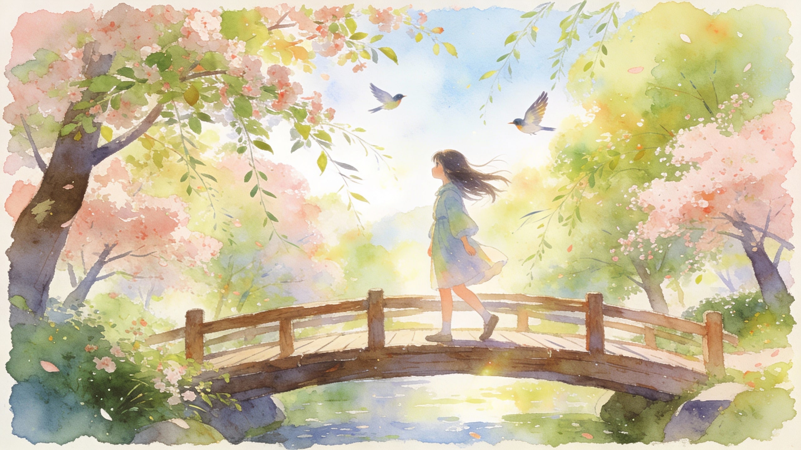 木の橋と少女79 | の人気AIイラスト・グラビア