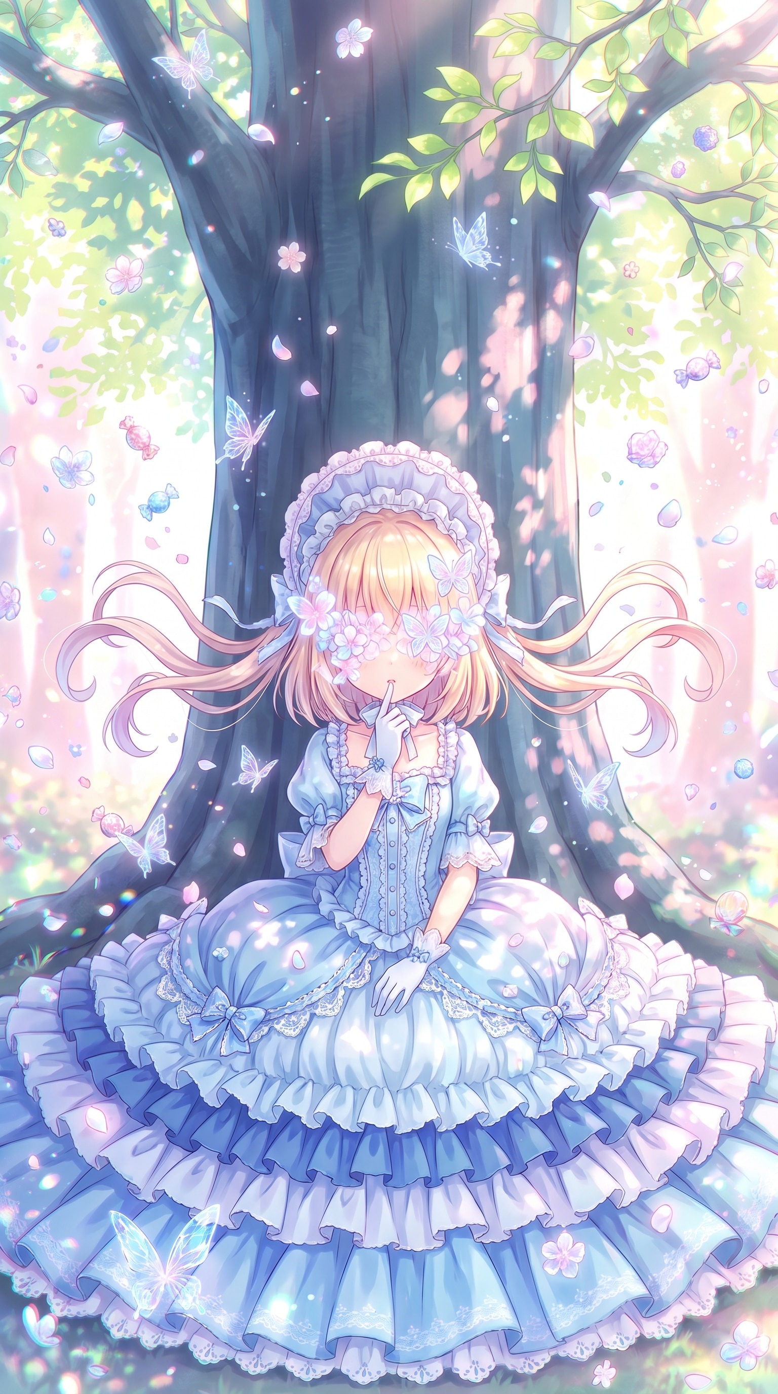 翠陰に佇む蒼紗姫 | の人気AIイラスト・グラビア
