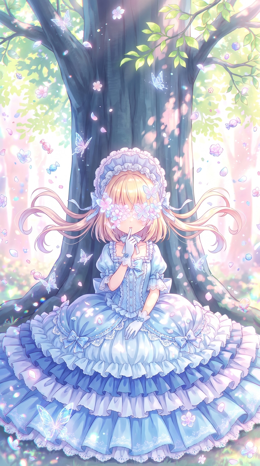 翠陰に佇む蒼紗姫