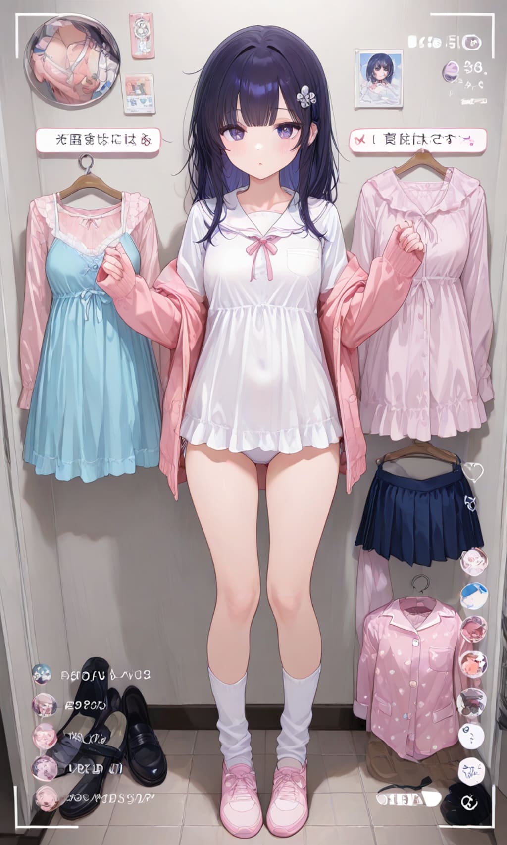 着替えを悩んで