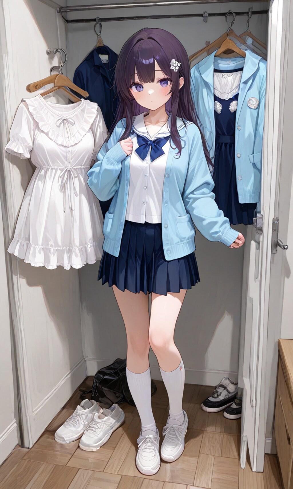 着替えを悩んで