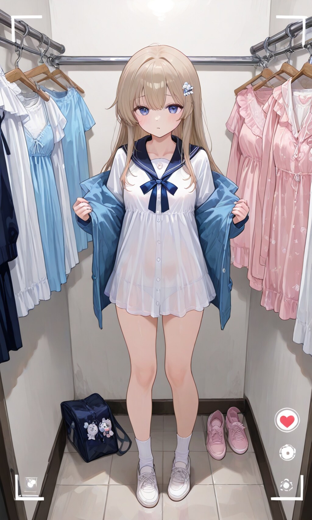 着替えを悩んで