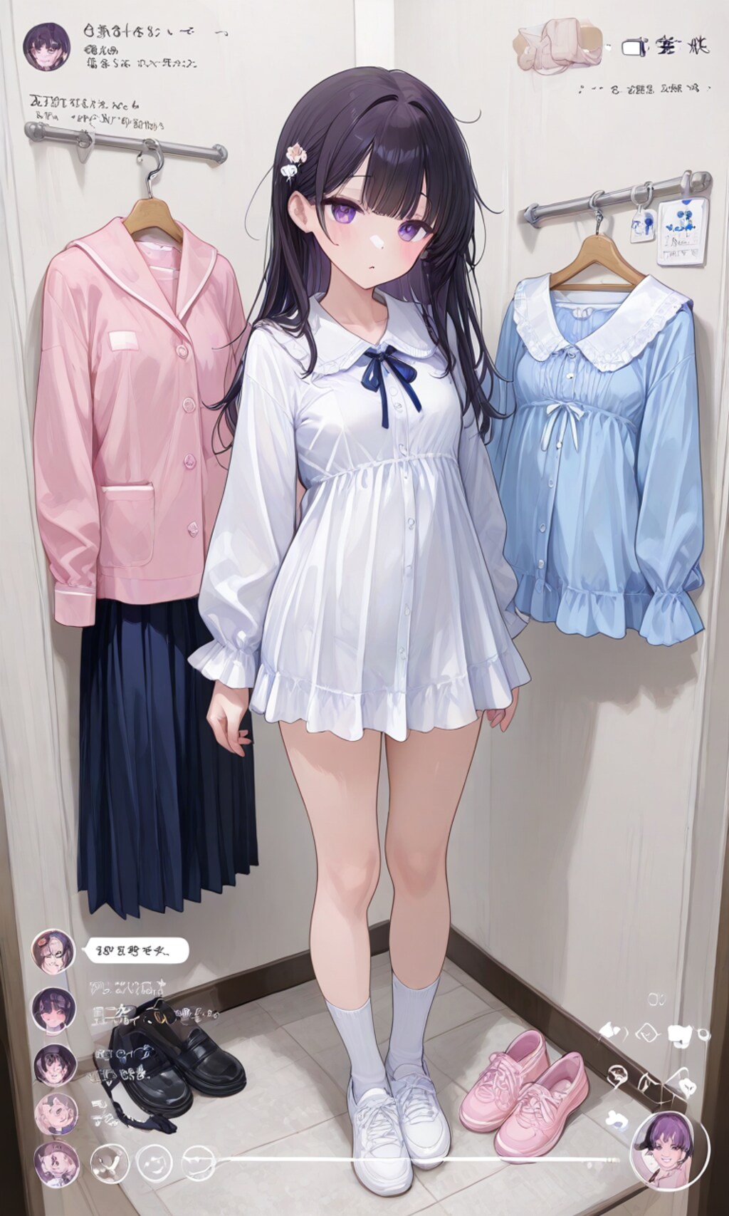 着替えを悩んで