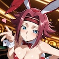 【紅月カレン】バーニーガールで投げキッス 7枚目
