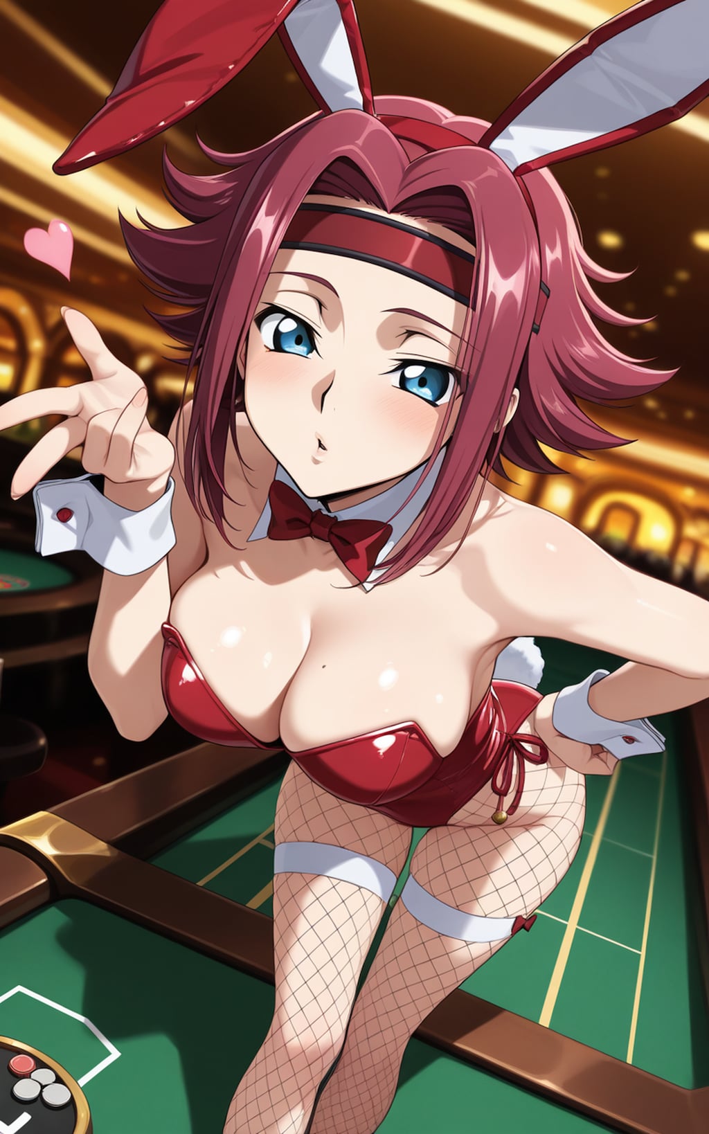 【紅月カレン】バーニーガールで投げキッス