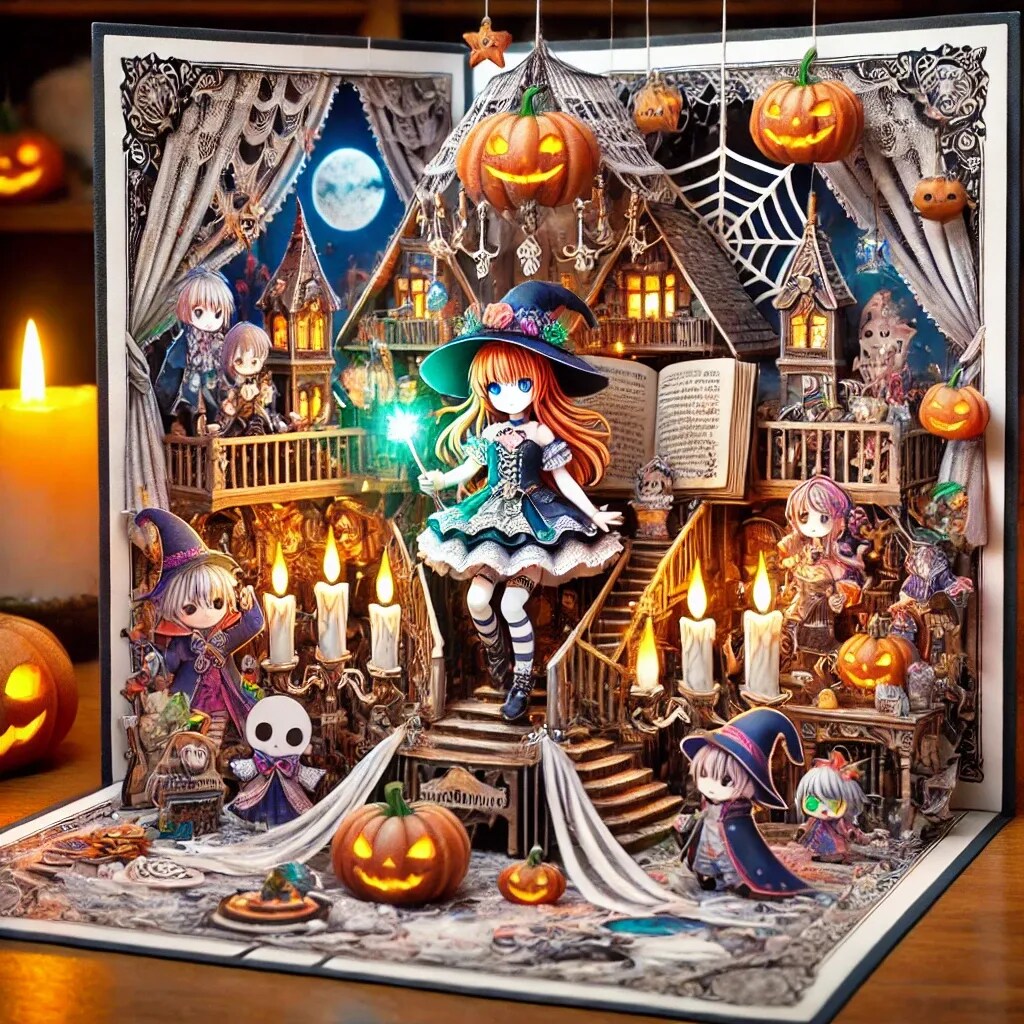 仕掛け絵本風のハロウィン