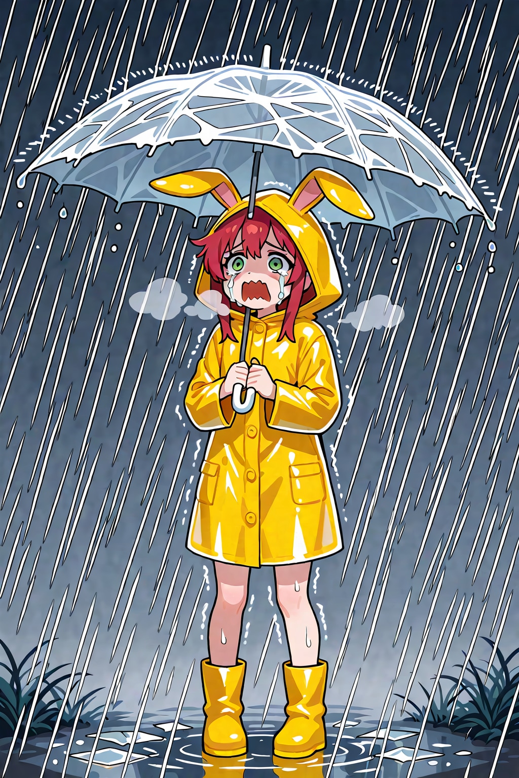 雨天のバニーガール