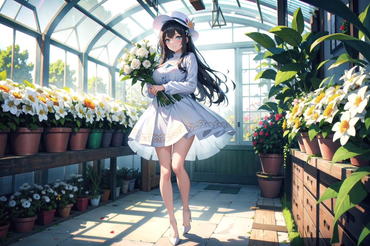 植物園で