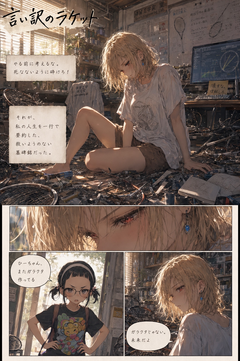 【漫画】言い訳のラケット