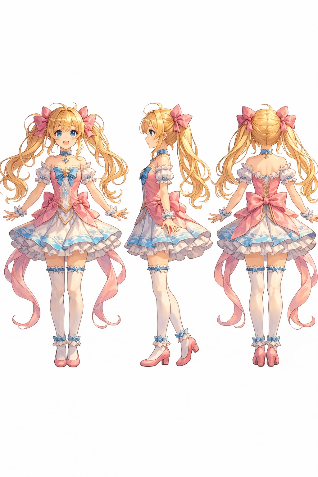 魔法少女ミラクル・リリーの三面図