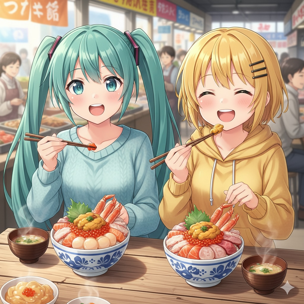 ミクさんリンさんの北海道グルメ旅行