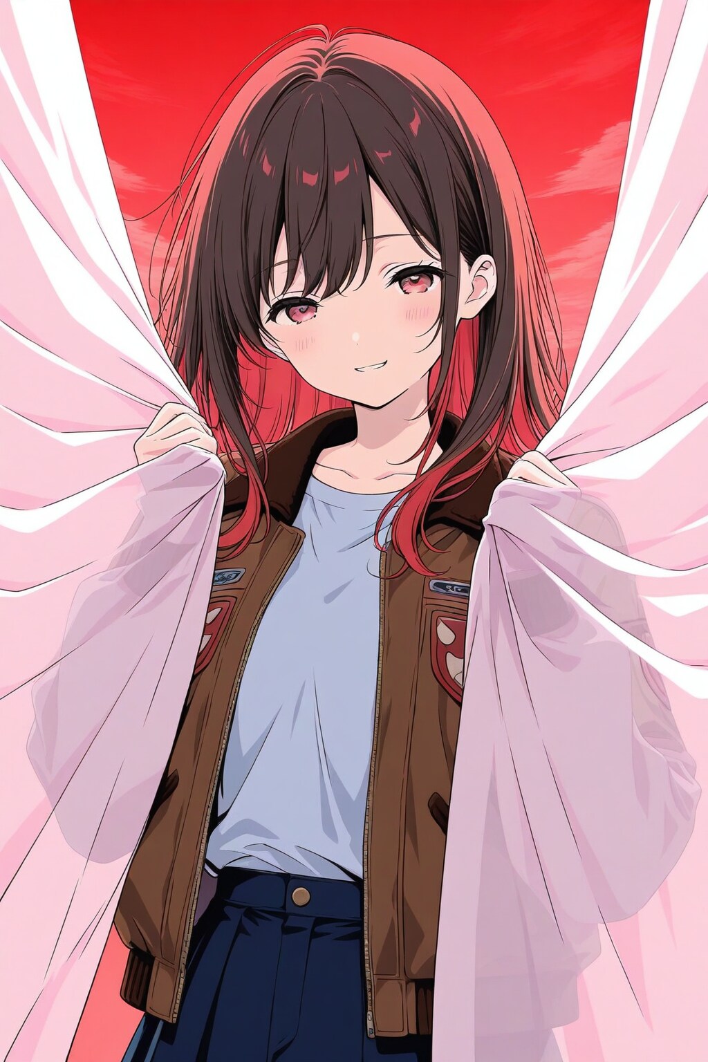 ボンバージャケット 21歳女性 | の人気AIイラスト・グラビア