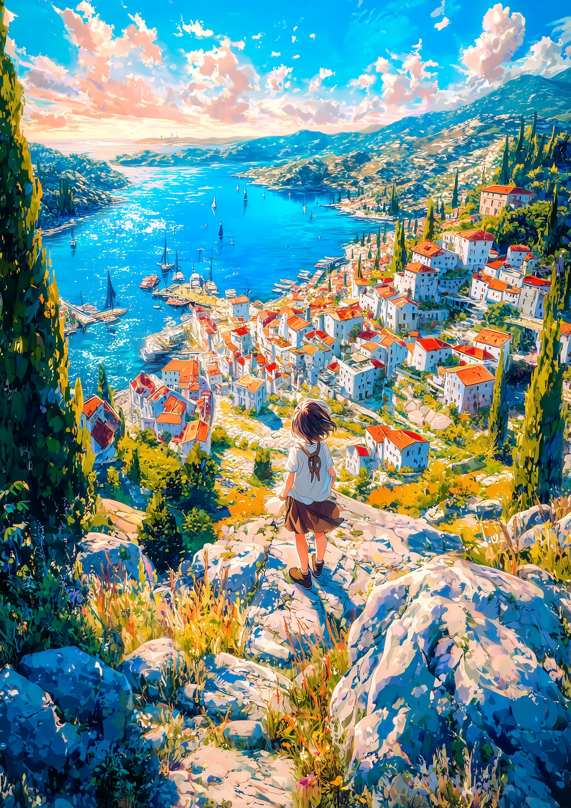 秘密の坂道とオレンジ | の人気AIイラスト・グラビア