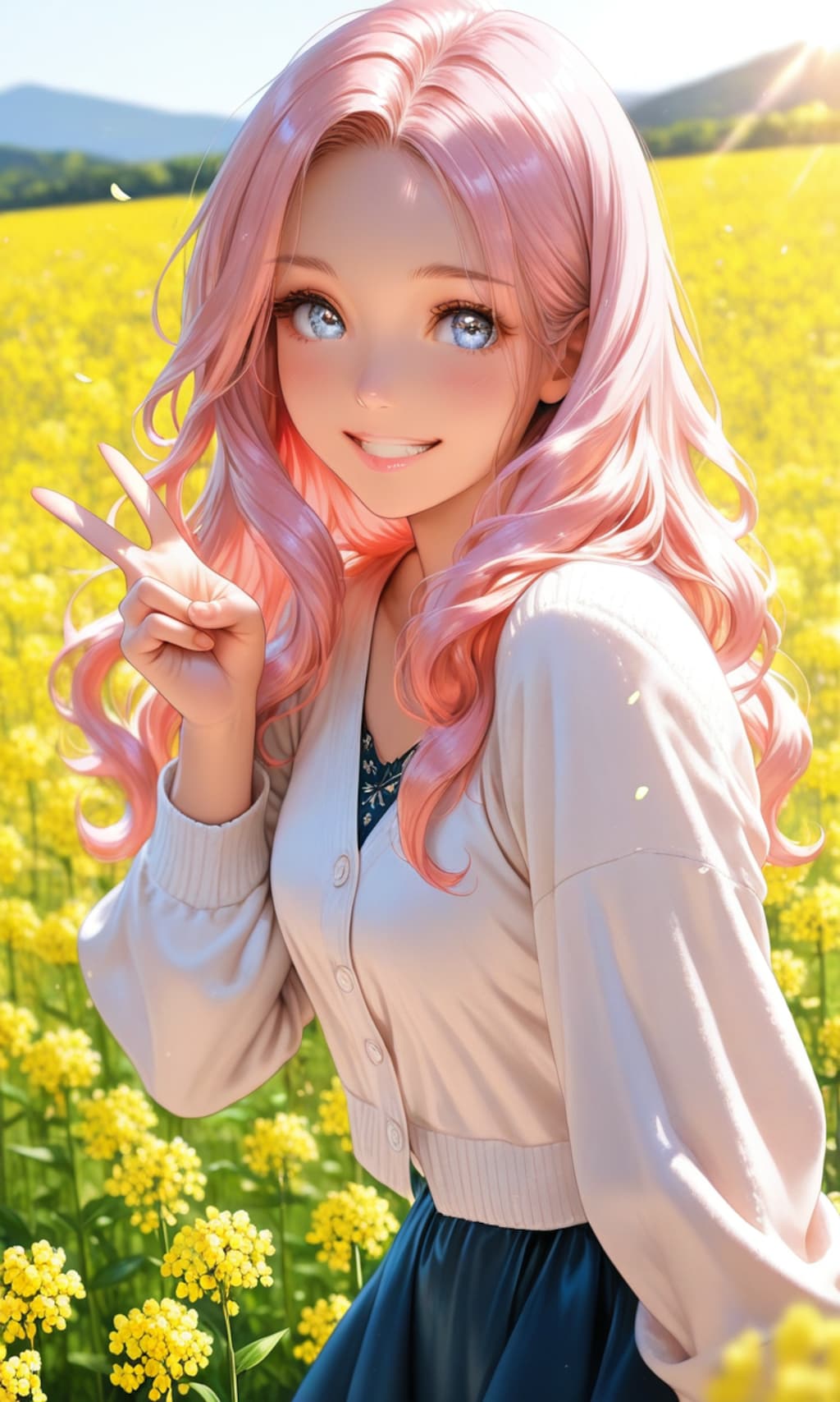 菜の花に囲まれて〈２〉