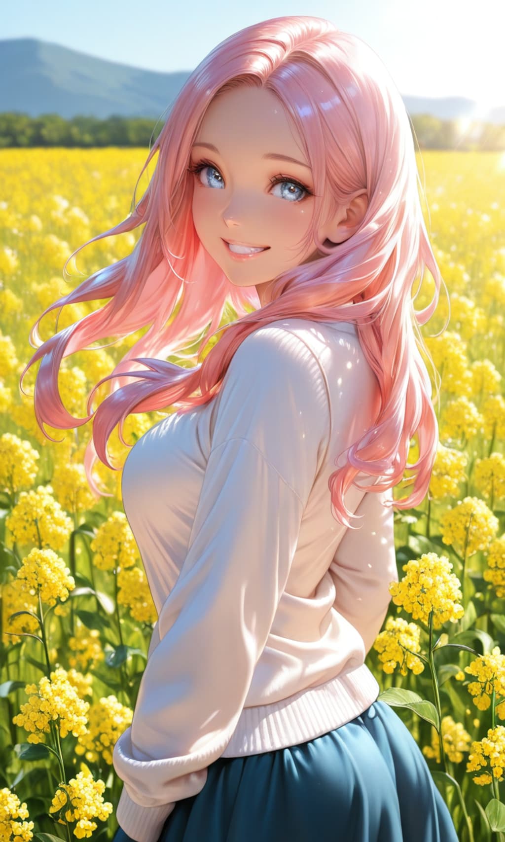 菜の花に囲まれて〈２〉