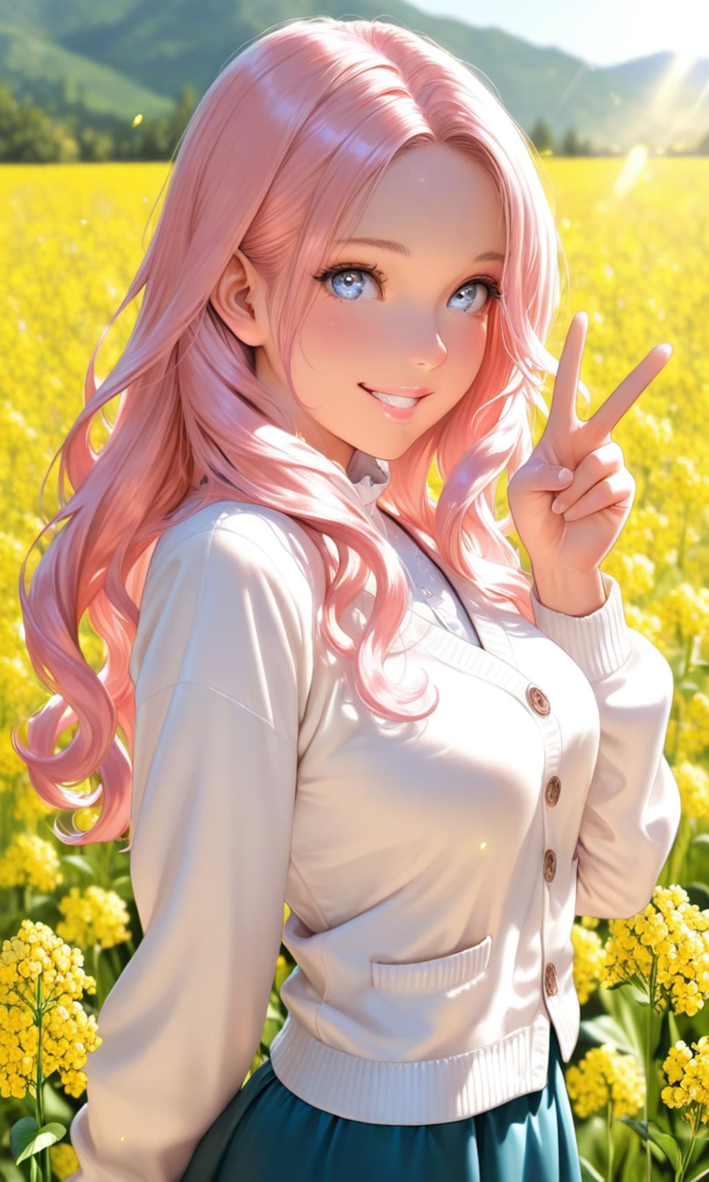 菜の花に囲まれて〈２〉