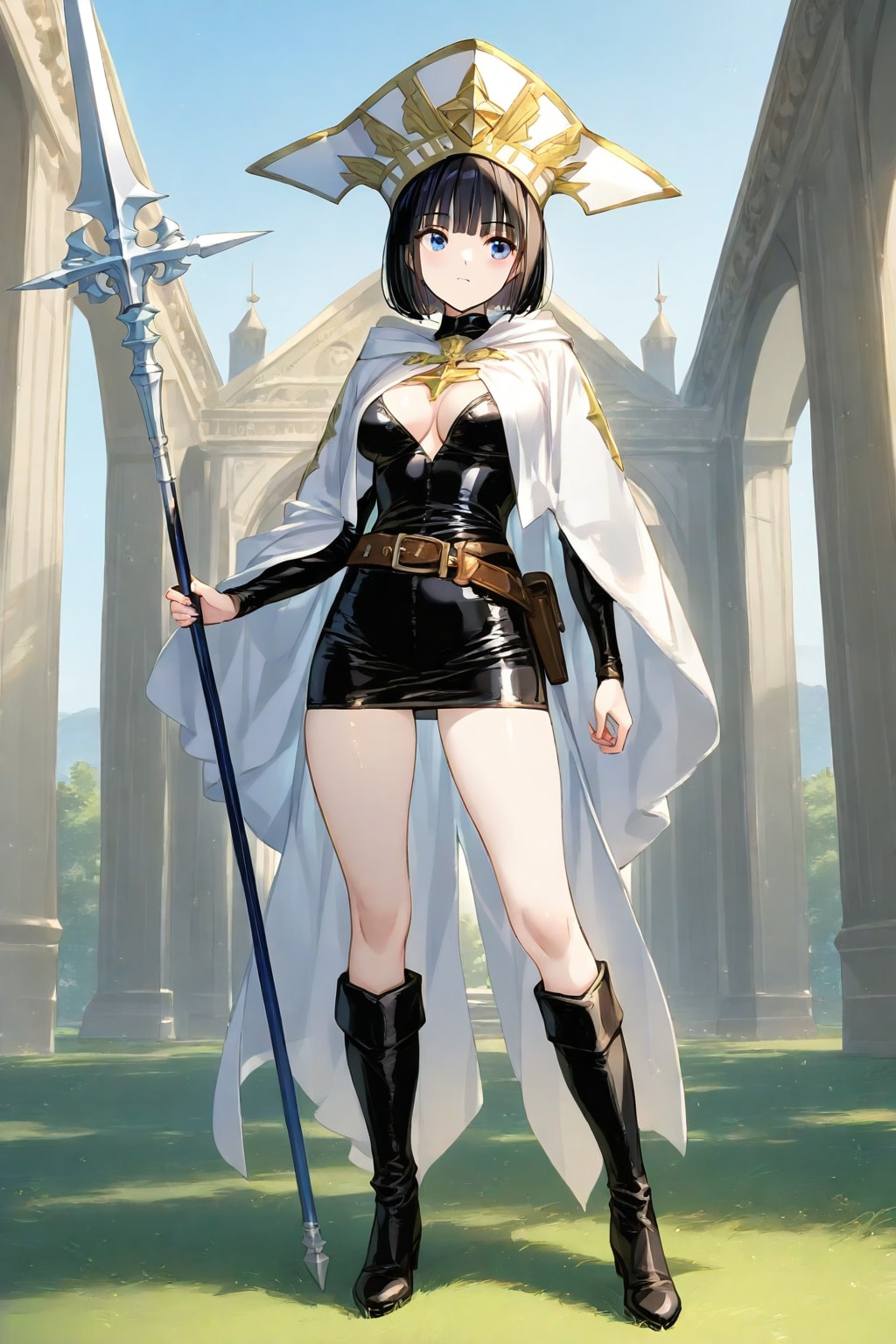 幻想の草原に、聖教会にいる高位の女1-2-2