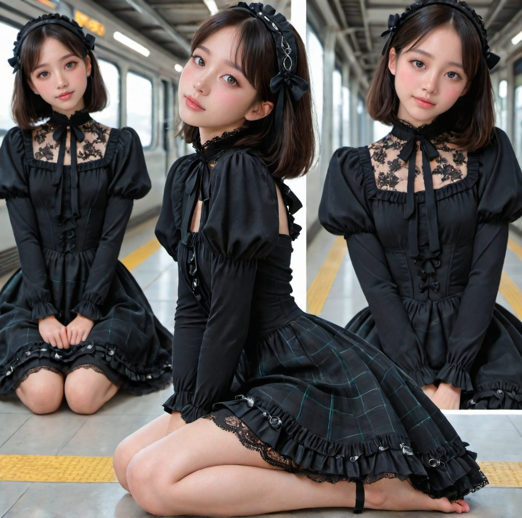 黒服美少女