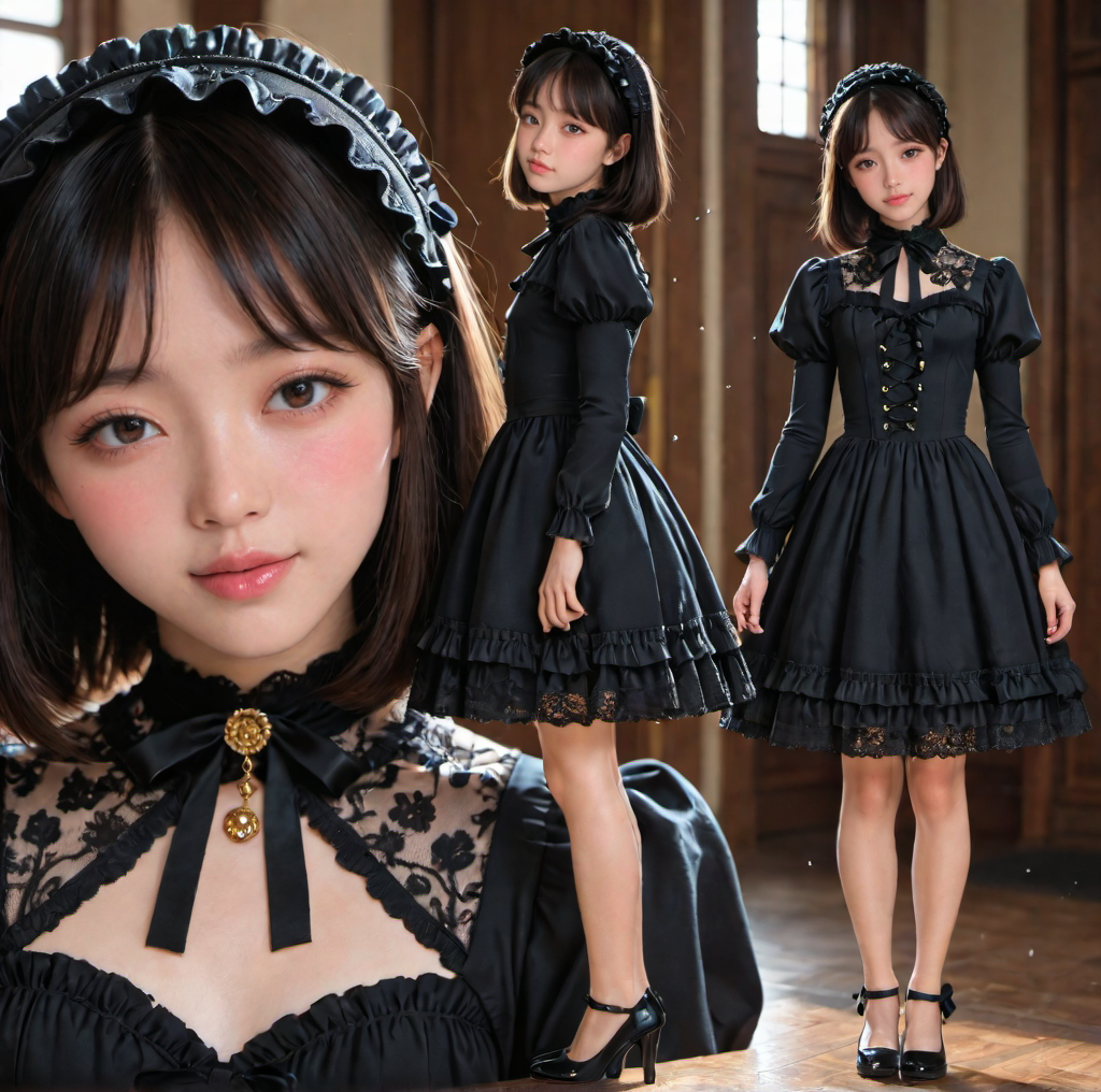 黒服美少女