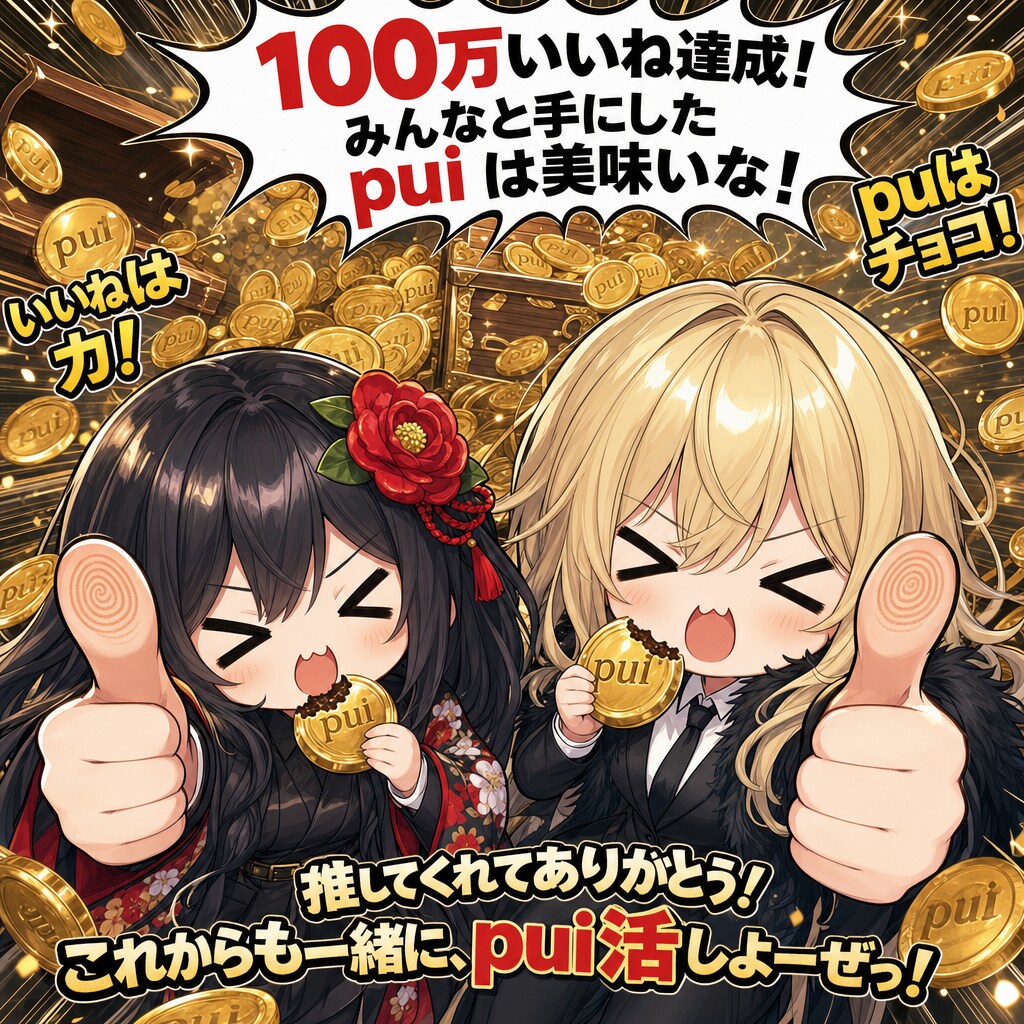 100万いいね、達成！(祝)