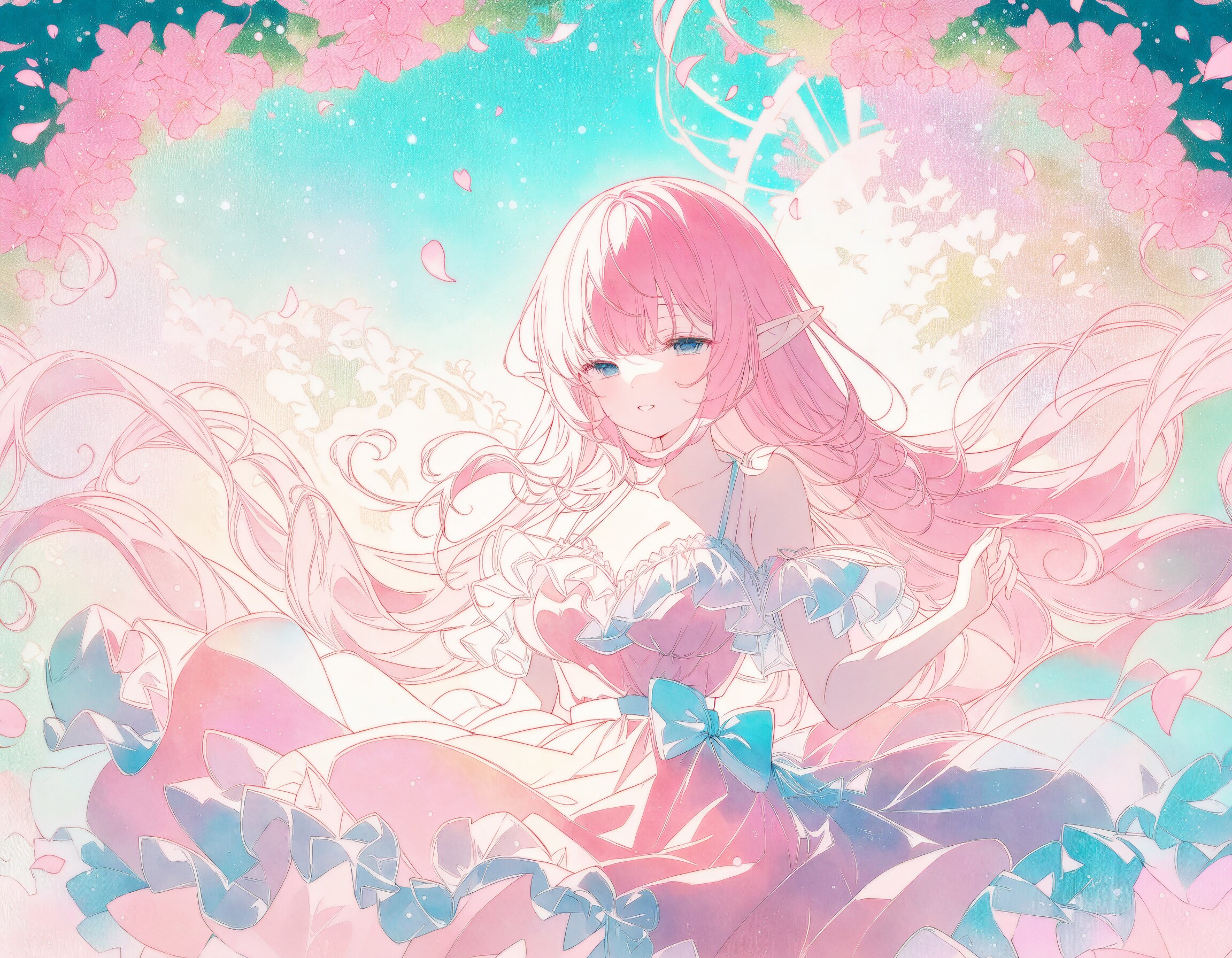 花園のエルフさんXL | の人気AIイラスト・グラビア