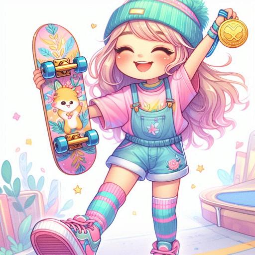 スケートボードはお家芸 | の人気AIイラスト・グラビア