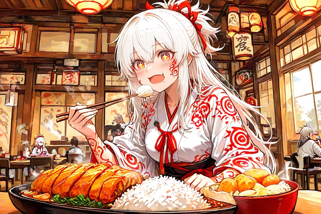 灯華 「いっただきまぁふ♪」