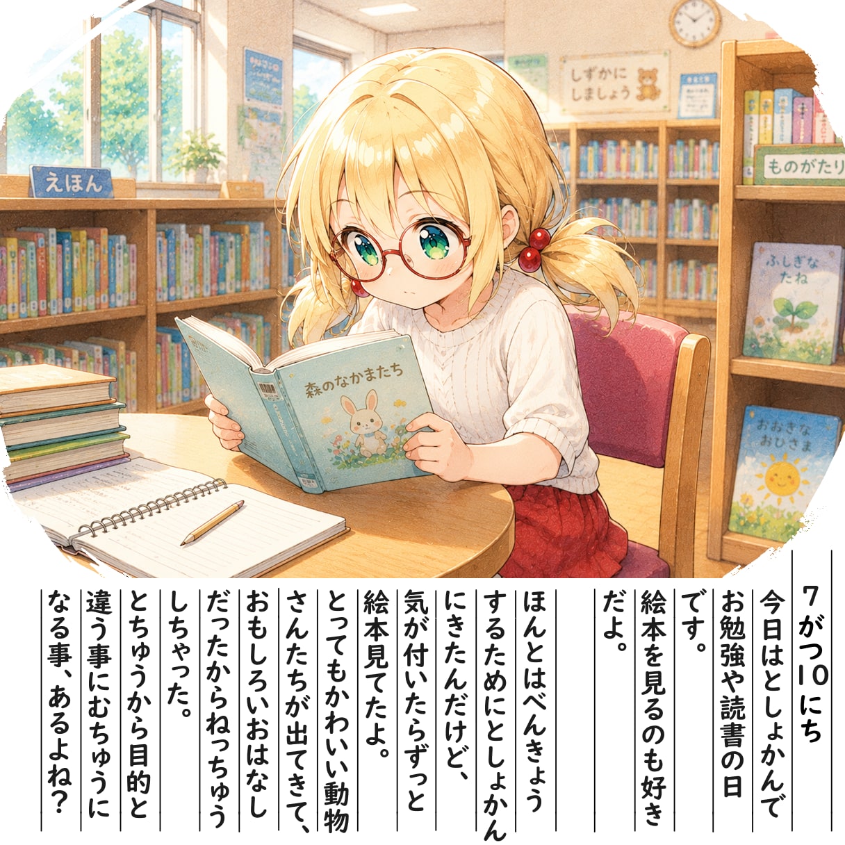 【絵日記】勉強のつもりが…
