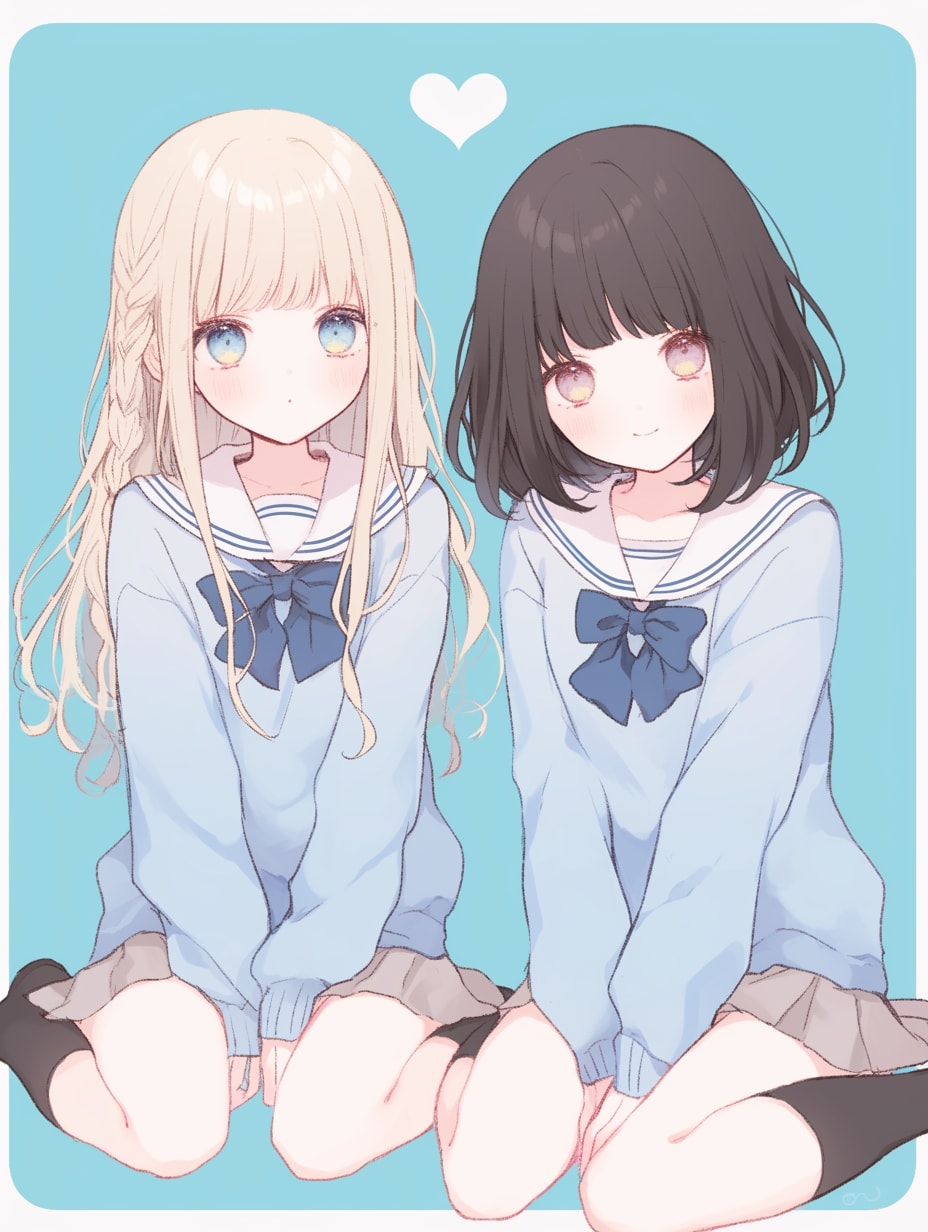 二人のJK275 | の人気AIイラスト・グラビア