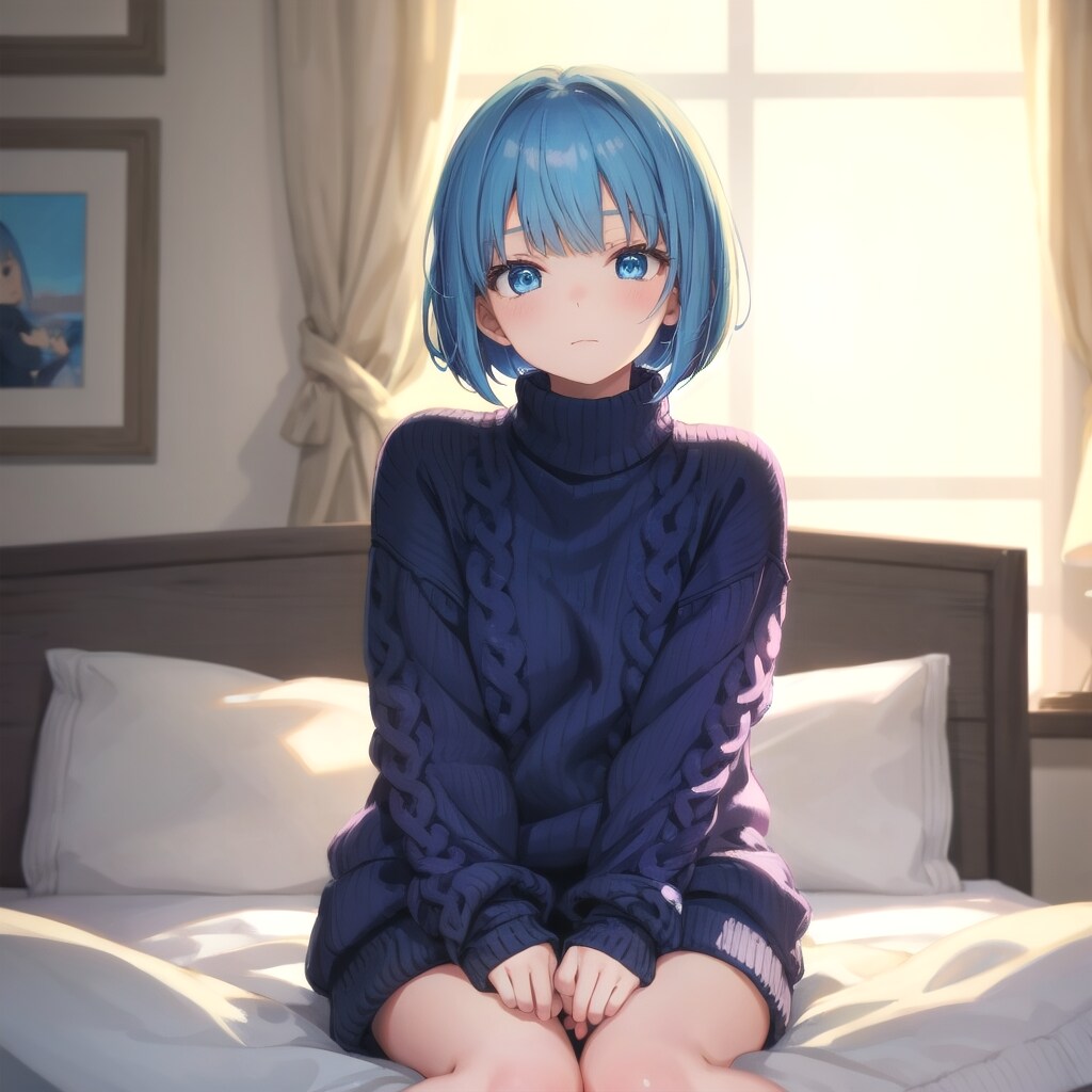 ニットに包まれて | の人気AIイラスト・グラビア