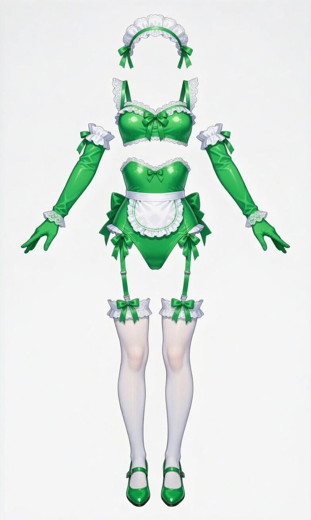 Grokの着せ替え用メイドレオタード