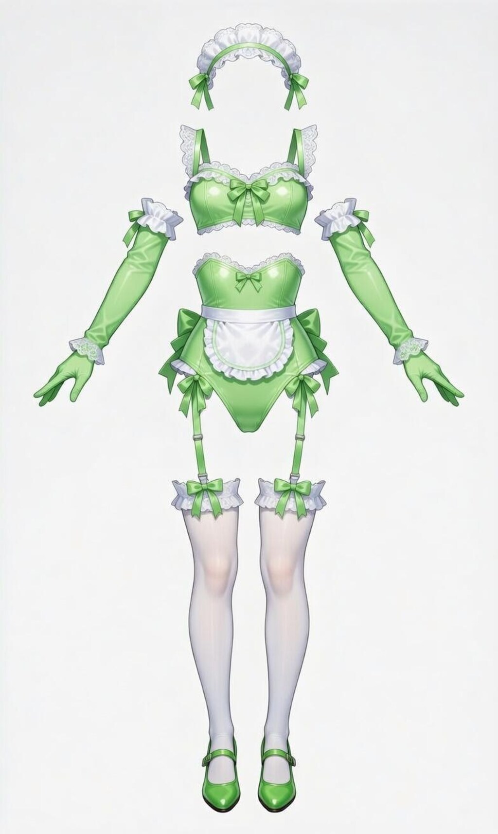 Grokの着せ替え用メイドレオタード