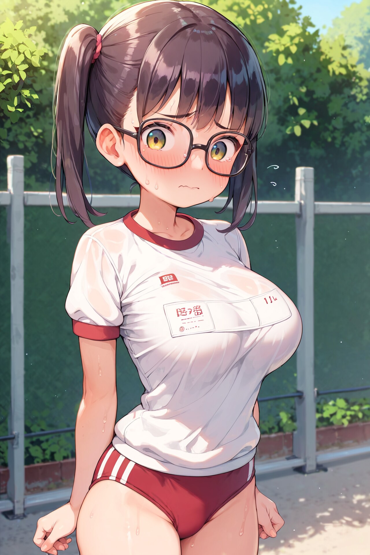 ロリ巨乳眼鏡ブルマ(17)
