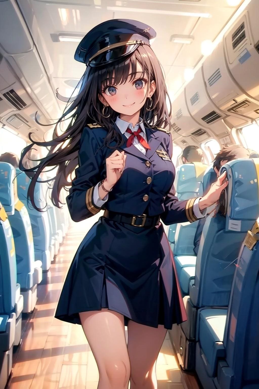 髪下ろしちゃったCAちゃん