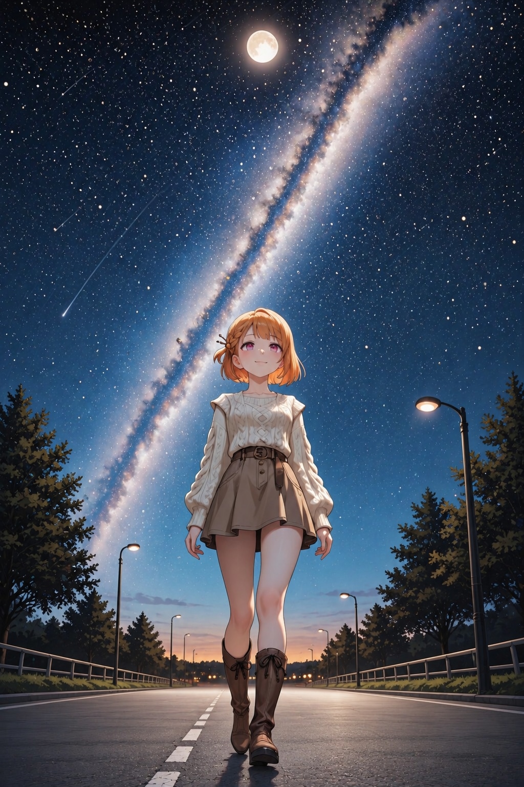 天の川を眺める千晶ちゃん