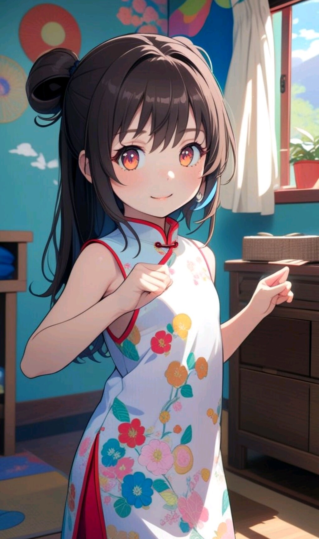 チャイナドレス　小さな女の子